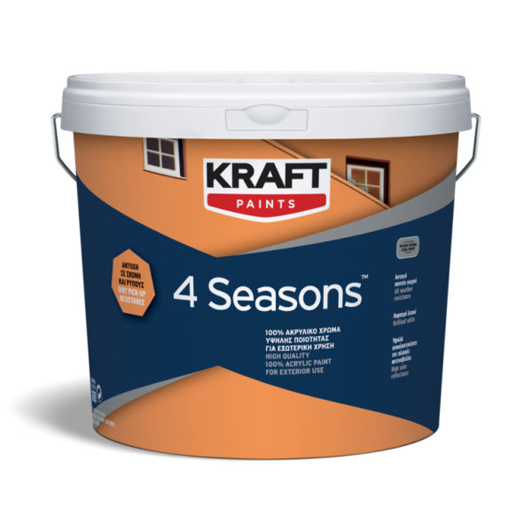 Ακρυλικό Χρώμα 4Seasons KRAFT Paints λευκο 0.75 L