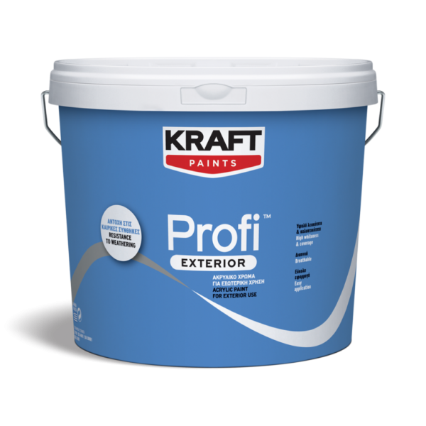 Ακρυλικο Χρώμα Profi Exterior  KRAFT Paints λευκο 0.75 L